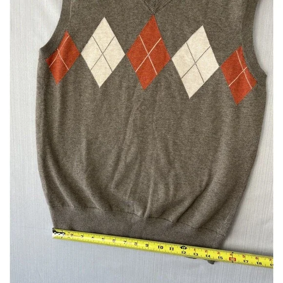 Dark Academia Argyle Sweater Vest Cotton Preppy Gap S - Picture 7 of 8